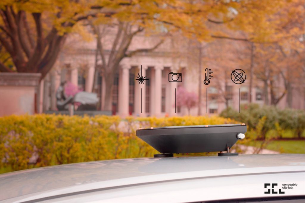 city scanner mounted on a car